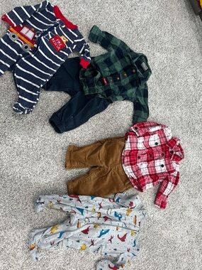 0-3M - Baby Boys Mixed Outfit Bundle